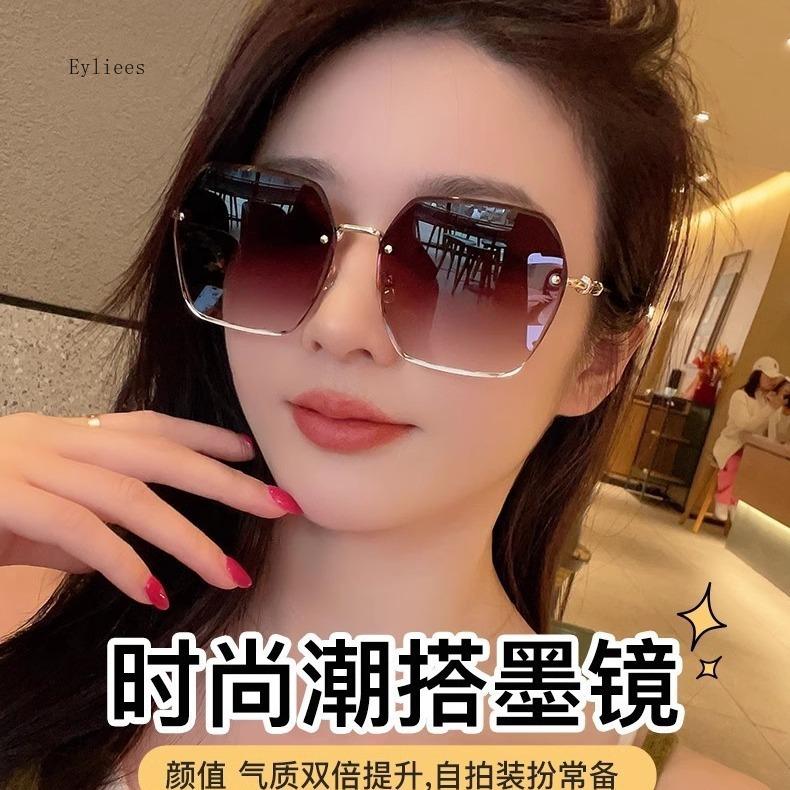 Brand Design  Fashion New Polygonal Metal Sunglasses Retro Ladies Glasses Classic Trend Luxury Driving Travel Eyewear