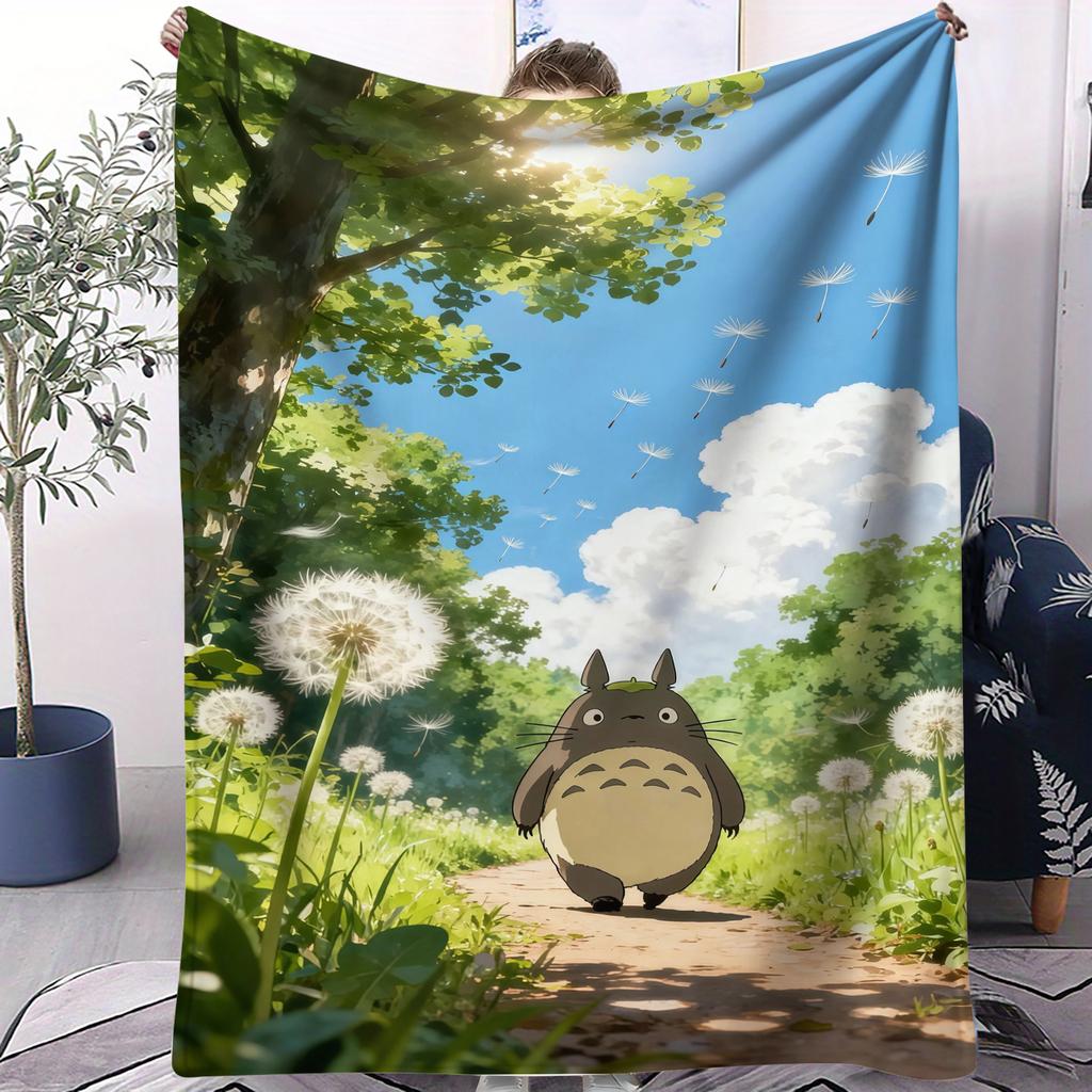 Klassische Cartoon Anime TTotoros Decke Für Büro Reisen Komfort Freizeit Camping Reise Multifunktionale Universelle Decke Ventilator Geschenk