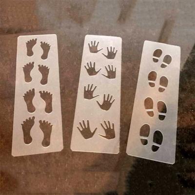 Christmas Accessories Creative Template Mini Footprints Mini Acrylic Gnome Stencil Footprints Footprint Handprint
