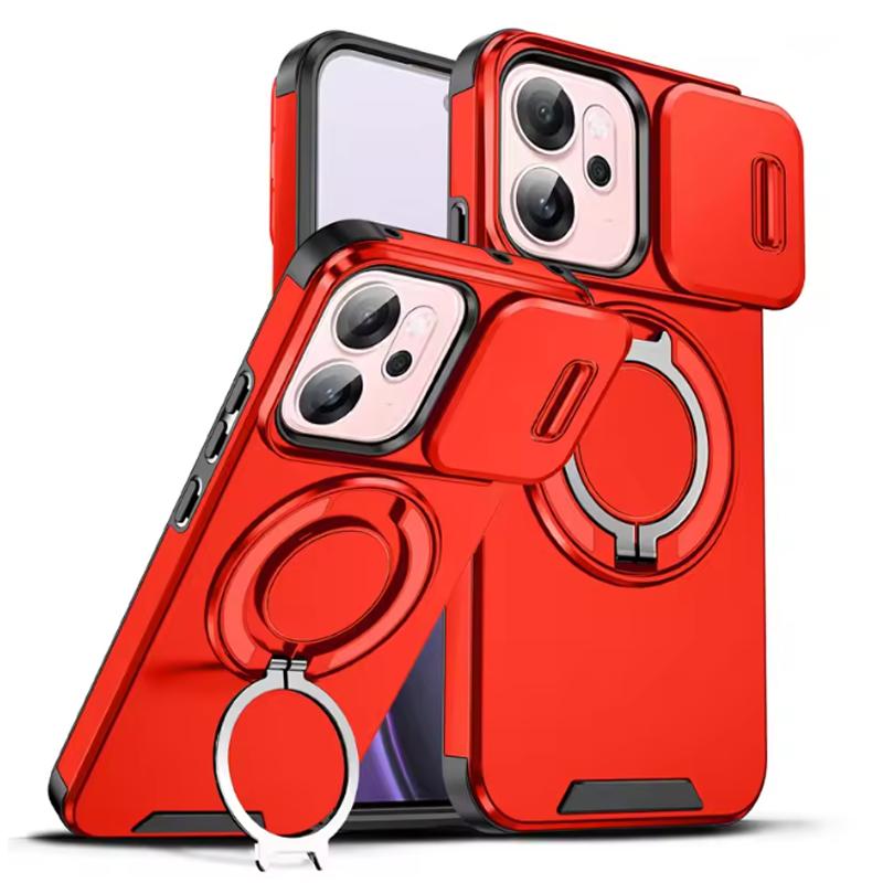 Armor Funda For Oppo Reno 14 Pro 14F 5G Case Slide Camera Lens Protector Phone Case For Reno14 F 14pro Reno14F Ring Holder Cover