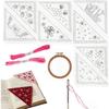 Spring & Summer Themed Embroidered Corner Bookmark Kit, DIY Embroidery Set for Book Lovers