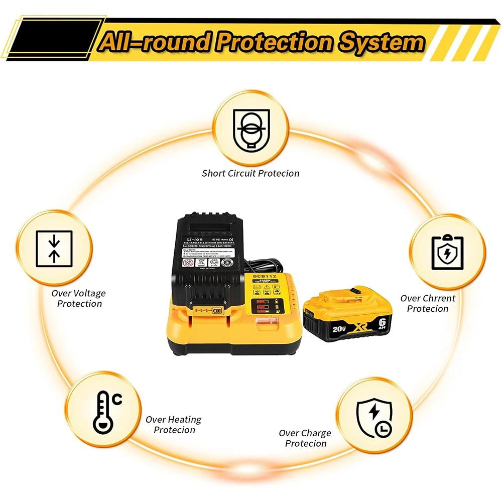 DCB118 DCB112 Battery Charger for Dewalt DCB180 DCB120 DCB127 DCB200 DCB206 DCB205 DCB201 DCB203 /charger DCB101 DCB107 DCB105