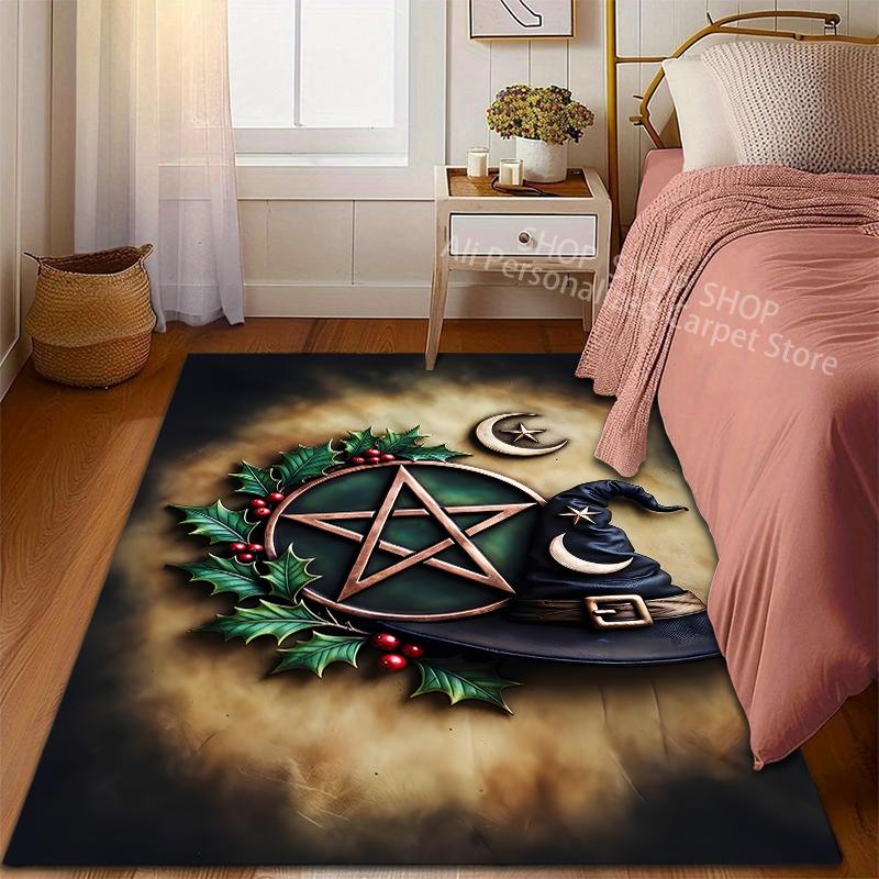 Mysterious Pentagram Magic Pattern Carpet for Living Room Bedroom Sofa Home Decor Non-slip Floor Mat Coffee Tables Area Rug