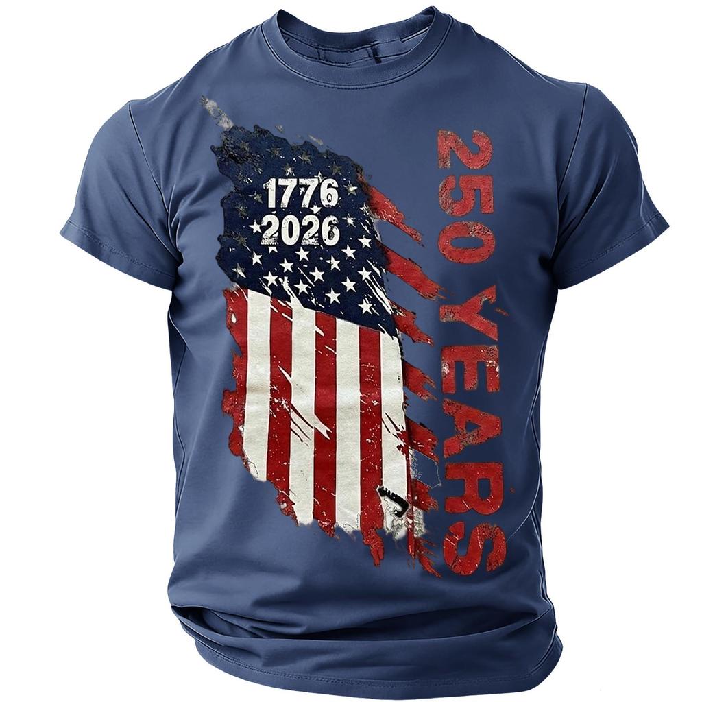 Men's Casual Round Neck Lightweight Breathable Short-Sleeve Top