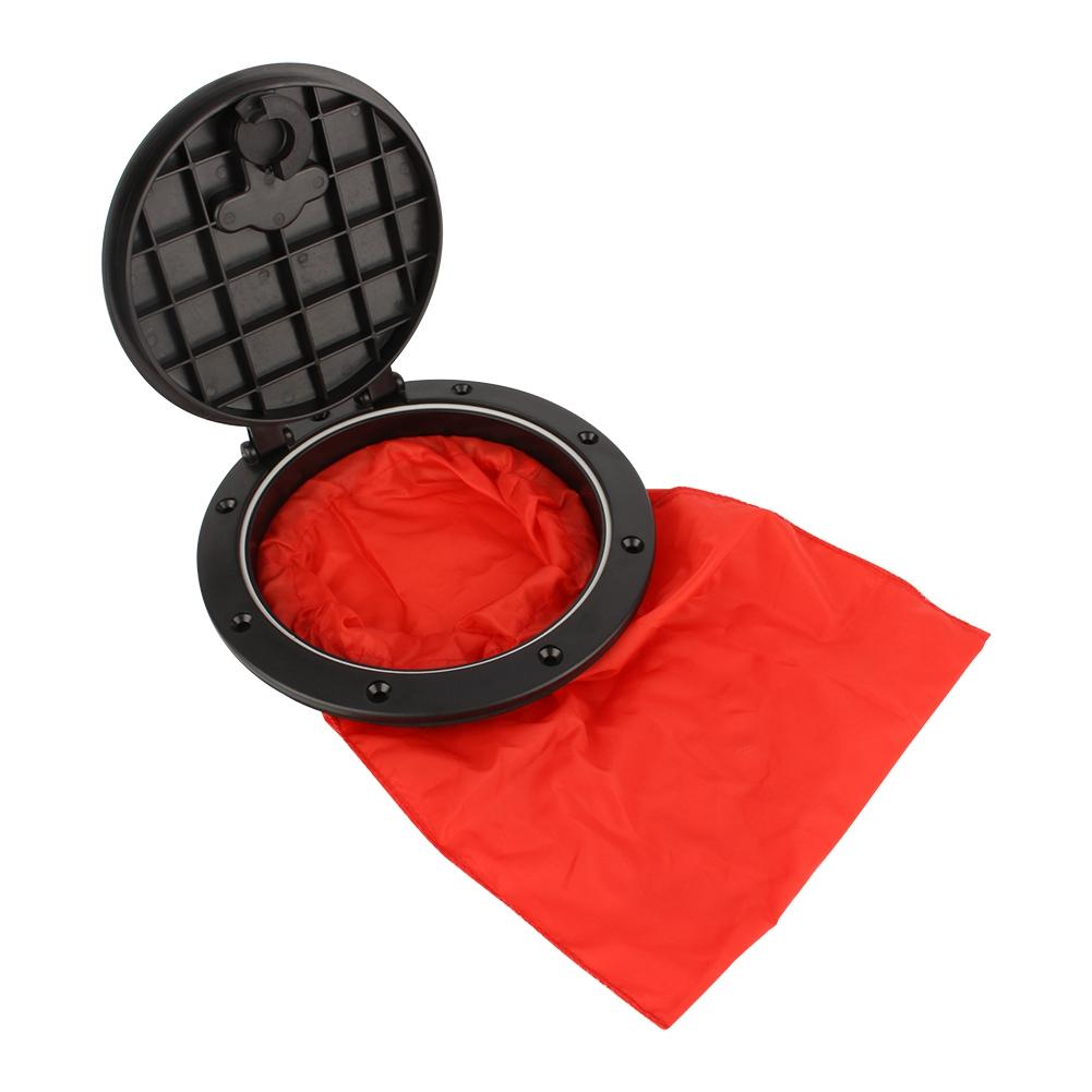 Black Deck Plate Ranking with Red Waterproof Bag Corrosion Resistant Deck   with Storage Bag for Kayak Canoe Accessory
