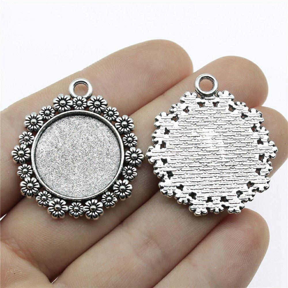 Hodí se pro kulatý 20mm skleněný kabošon Základní lůžko Podložka Bezel Doplňky Díly Chlapecké šperky Cool Dárky Pro