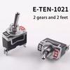 E-Ten1021 Auto Toggle Switch Boat Marine Heavy Duty Toggle Flick Switch W/ Waterproof Cover On/Off Car Dash Metal Spst Terminal