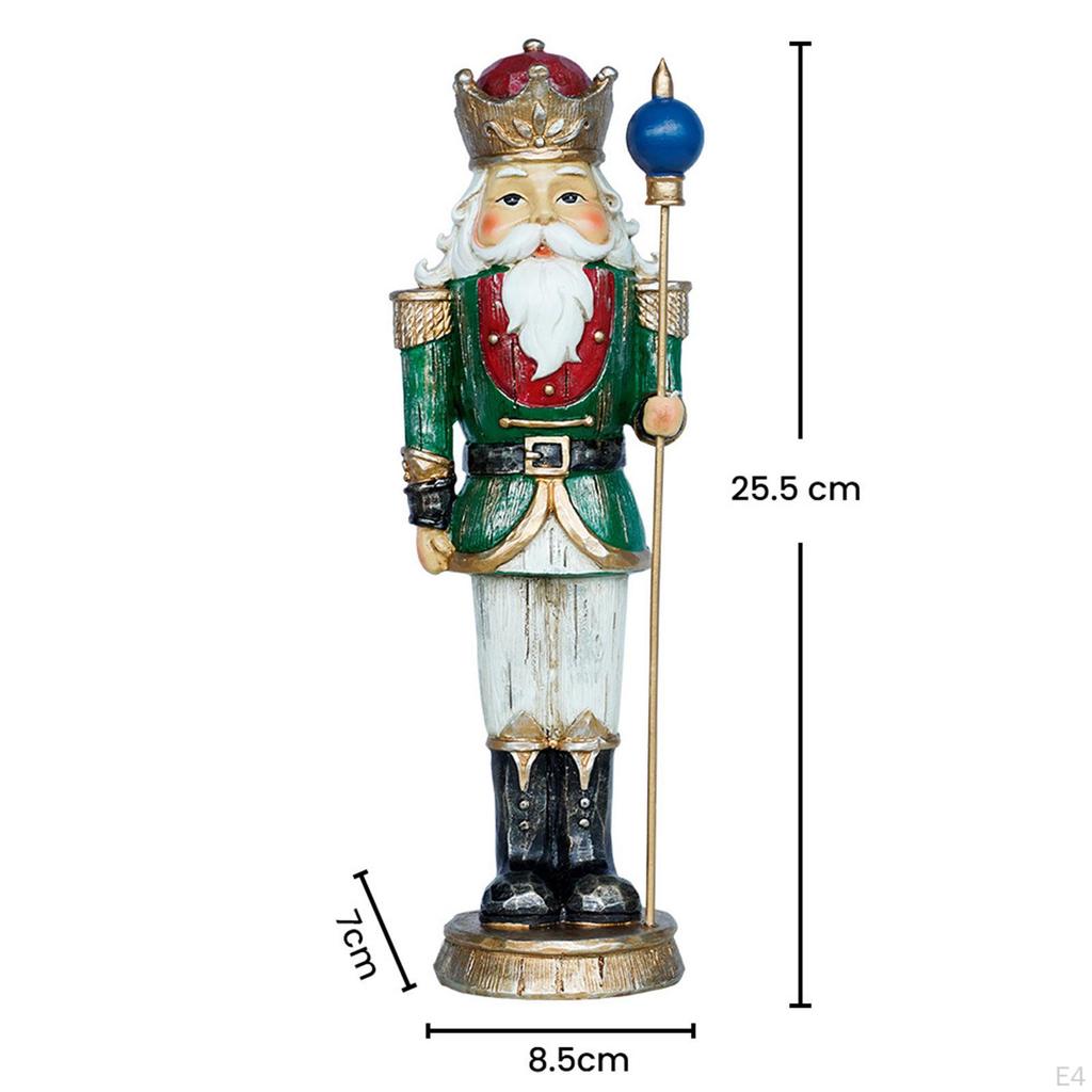 10Inches Christmas Nutcracker Soldier Gifts Hand Painted Doll Desktop Holiday Display Party Home