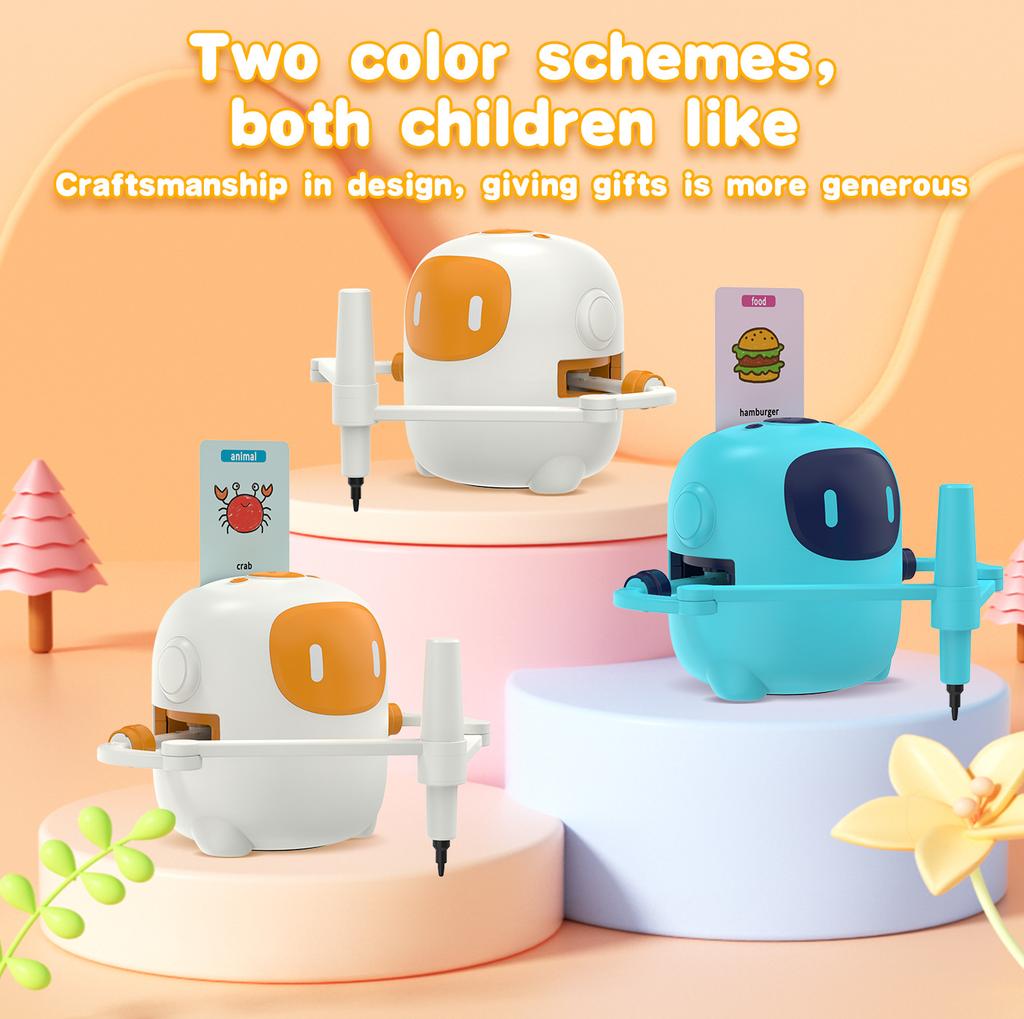 Smart Drawing Robot for Kids Interactive Educational Drawing Robot Learning Toy With 100 Cards Early Educational Toys Boy Girl