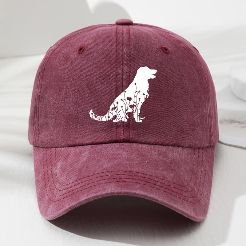 Retro Dog Baseball Cap Adjustable Outdoor Casual Hat