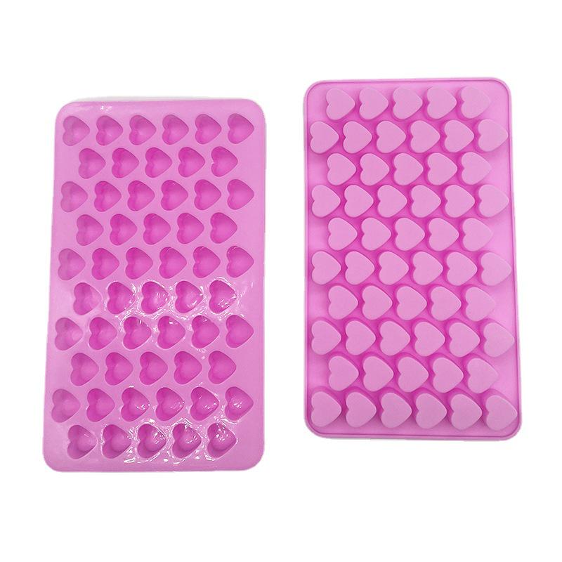 55-Grid Non-Stick Silicone Heart Mold for Chocolate & Cake DIY