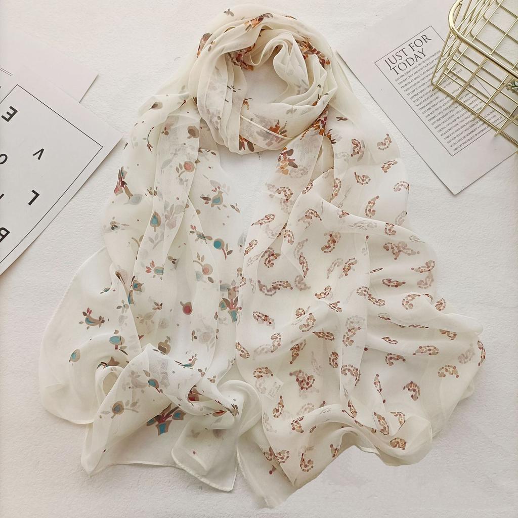 Fashion Silky Georgette Chiffon Scarf Women Long Soft Thin Wrap Scarf Shawl Beach Kerchief Scarves Georgette Scarf Voile Scarf