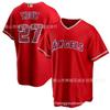 Mens Los Angeles Angels Mike Trout 27 Baseball Jersey Fan Shirt Cotton Blend Sportswear Casual Top