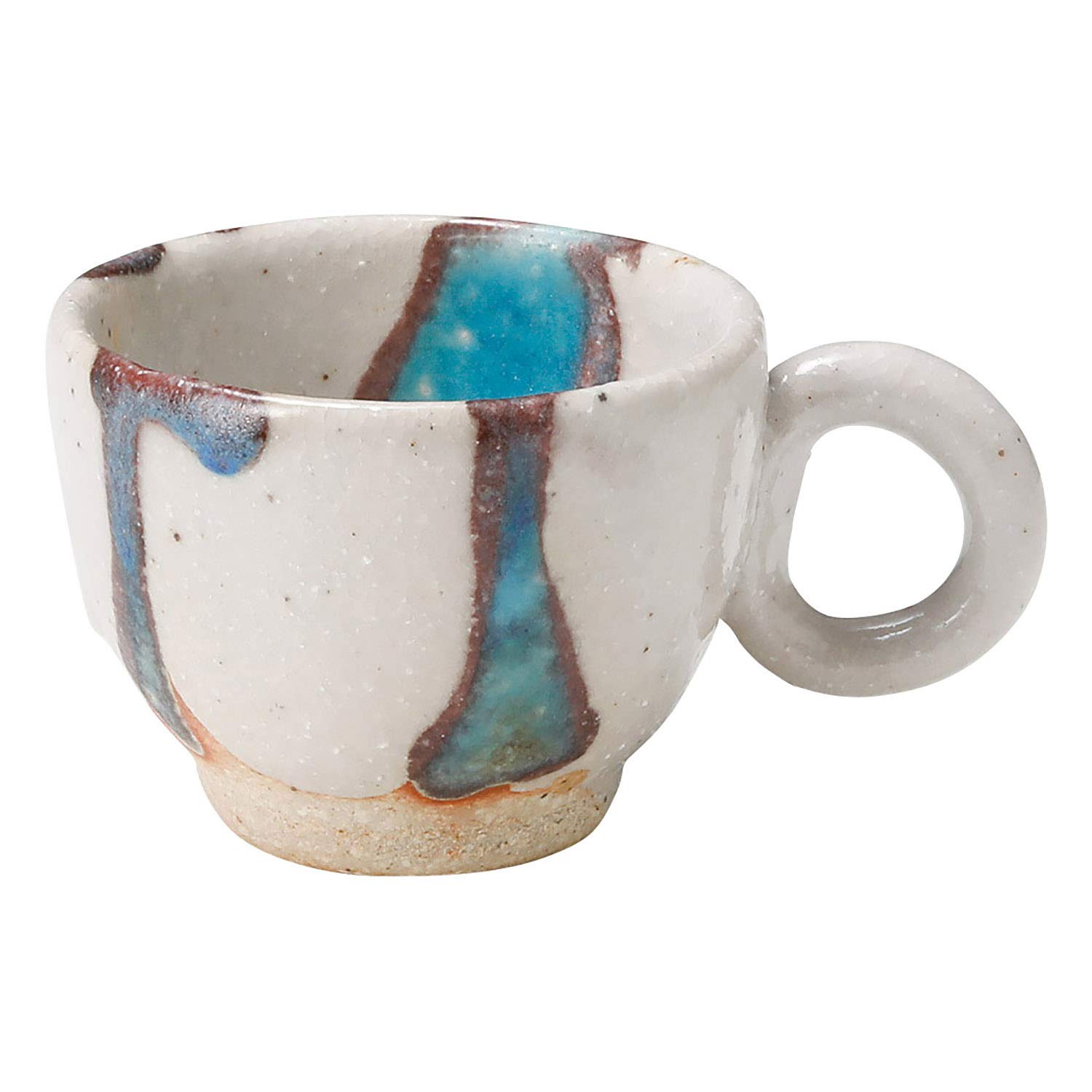 

Marui Seito Shigaraki Ware Hechimon Espresso Cup/Mug, Glacier Design, 80ml Capacity, Ceramic, Made in Japan, MR-3-3251