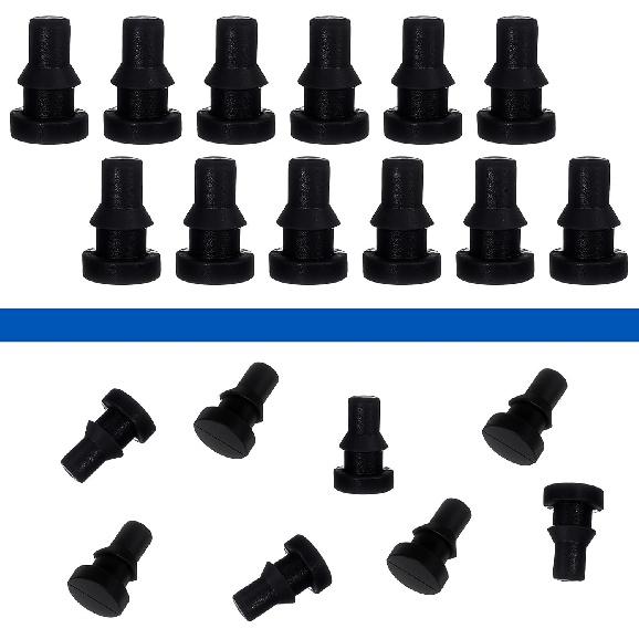 12Pcs Rubber Feet for Slow Cookers Replaceable Slow Cooker Legs Pot ert Accessories Prevent Scratches Marks and Damages Rubber Push-in Bumper, Black