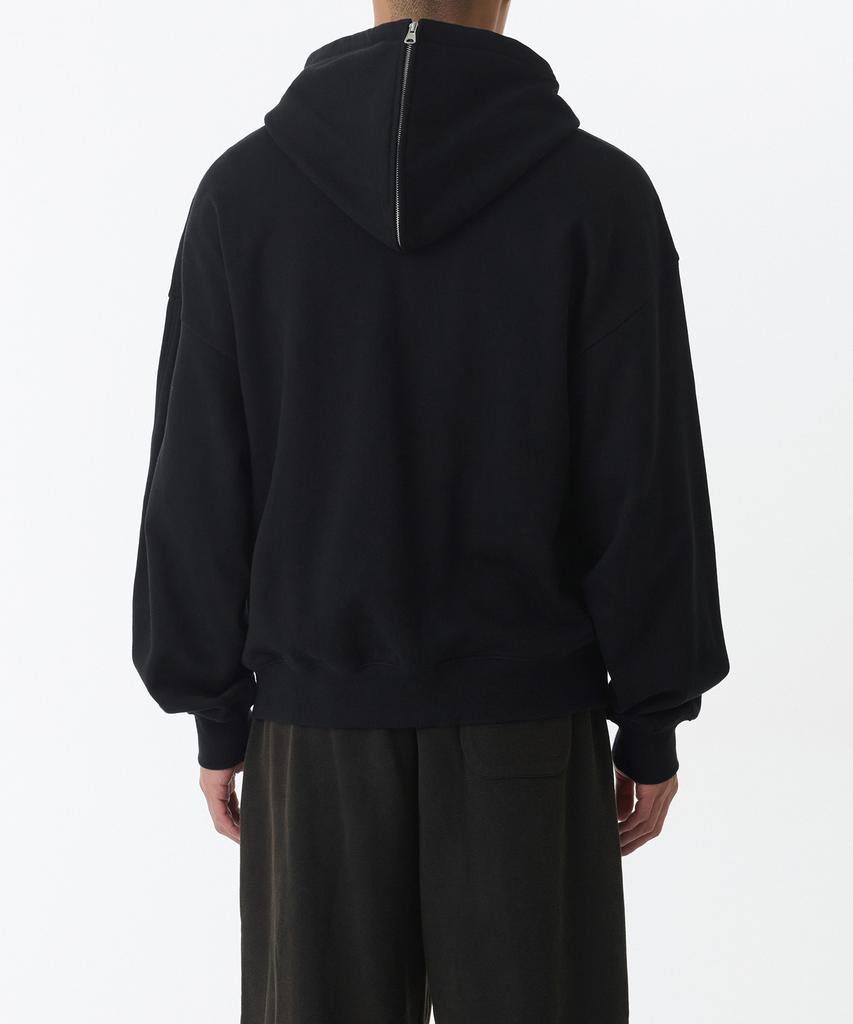 Musinsa Standard Extra Oversized Open Hooded Sweat Zip-Up [Black]