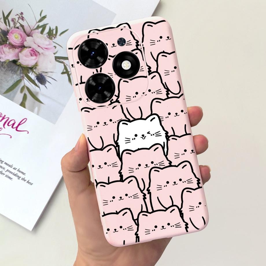 For Tecno Spark GO 2024 Case Spark 20C Spark20 Pop 8 Para Shell Silicone Soft TPU Bumper Cartoon Cool Cute Style Pattern Capas
