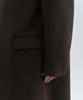 Musinsa Standard Cashmere Blend Over-Shoulder Balmacaan Coat [Dark Brown]