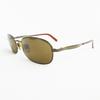 Used Giorgio Armani 671 Square Sunglasses, Metal Frame, Antique Gold with Brown Lenses, Vintage Designer Eyewear for Men and Women
