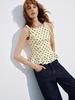 French Polka Dot Sleeveless Top Women's Summer High-end Light Luxury Lace-up Ruffle Edge Waist Thin Vest Shirt