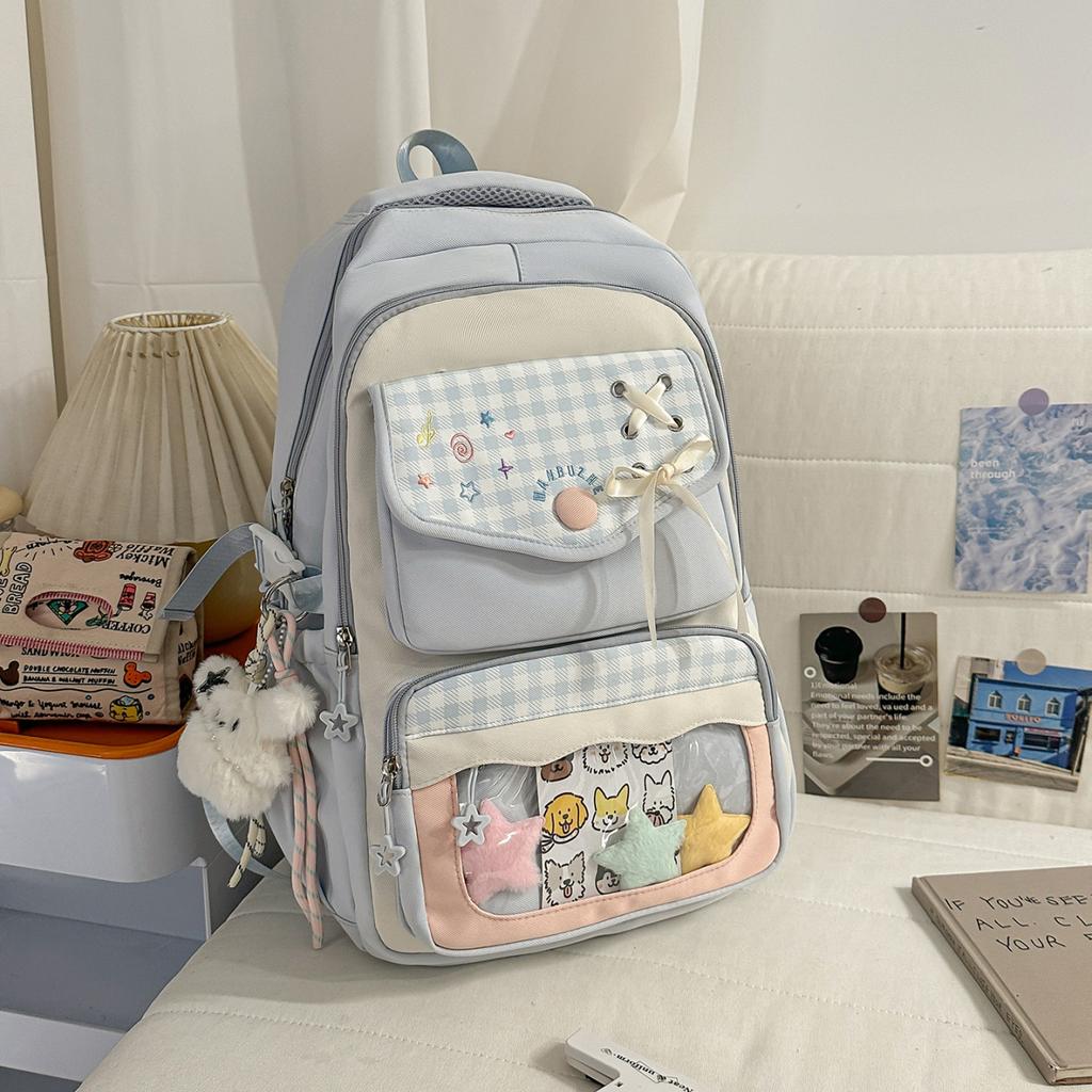 Schoolbag Japanese Cute Fresh Sweet Schoolbag Junior High School Students Large Capacity Backpack High Value Ins Niche Backpack