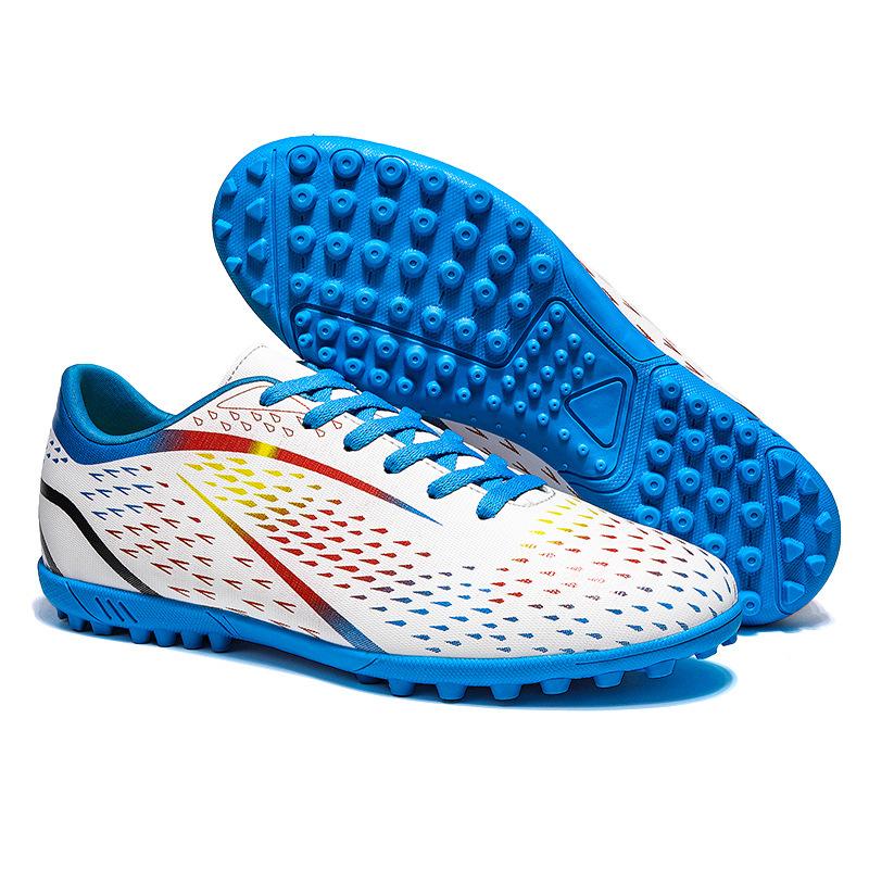 Hallenfußballschuhe mit flachem Boden, Übergröße, Futsal-Rindensehnensohle, lange Stollen, gebrochene Stollen, Studenten-Profifußballschuhe für das Training