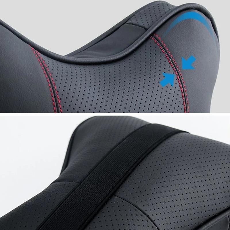 2 Piezas Almohadas Cervicales para Coche de Máxima Calidad Soporte de Almohada para el Cuello del Reposacabezas Auto Universal Asiento Suave Transpirable Decoración Interior