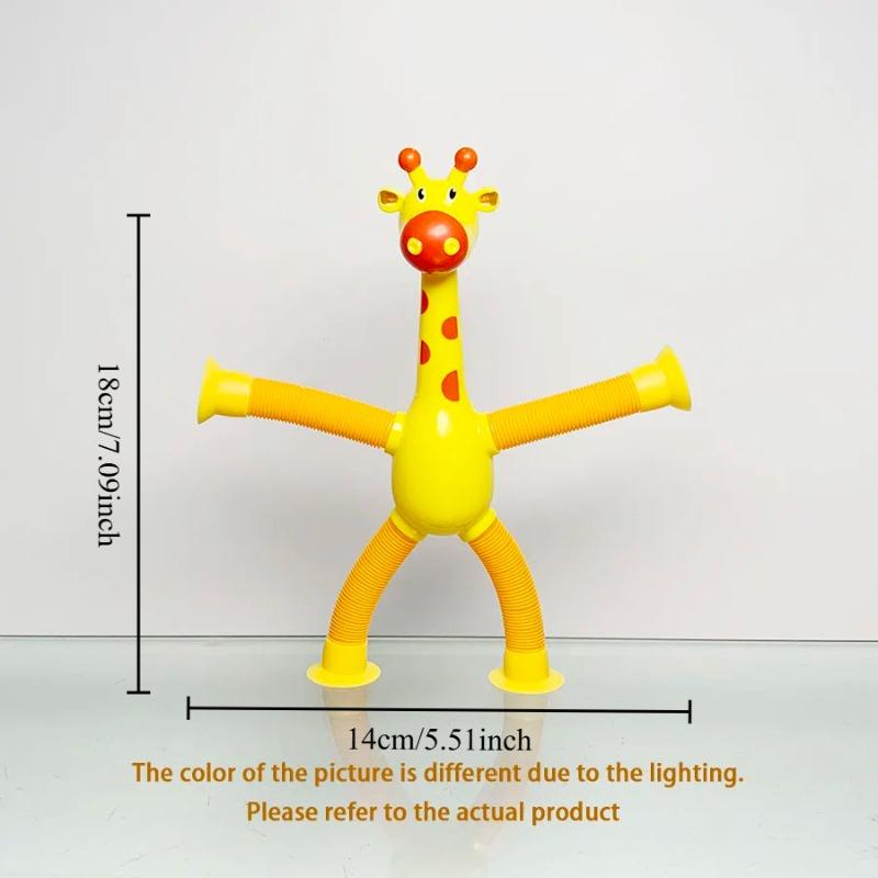 1Pcs Suction Cup Retractable Giraffe Toy With Versatile Shapes Glowing And Relaxing Fun And Stress Relieving Toy Gift