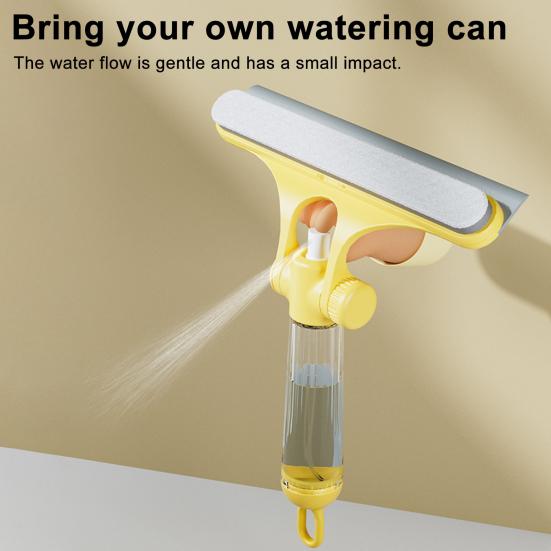 Glass Scraper Ergonomic Handle 3-in-1 Window Cleaning Tool with Spray