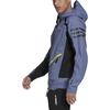Adidas Color-Block Letter Print Windproof Waterproof Hooded Jacket Men Outerwear Blue GQ3705