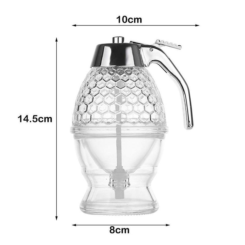 Attractive And Durable Clear Honey Syrup Dispenser Acrylic Kitchen Holder Pot Container