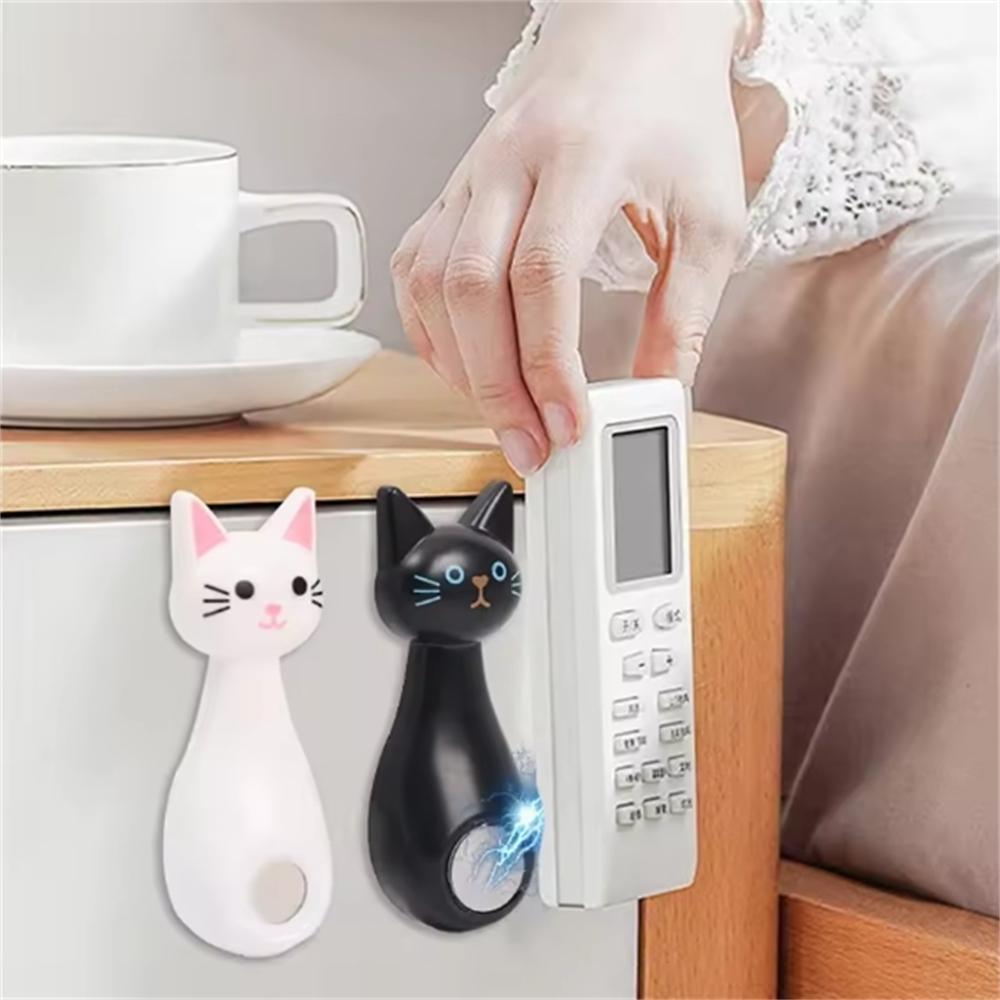 Creative Cat Magnetic Suction Hook With Strong Adhesive For Storing Air Conditioning Remote Controls And Fixing Routers