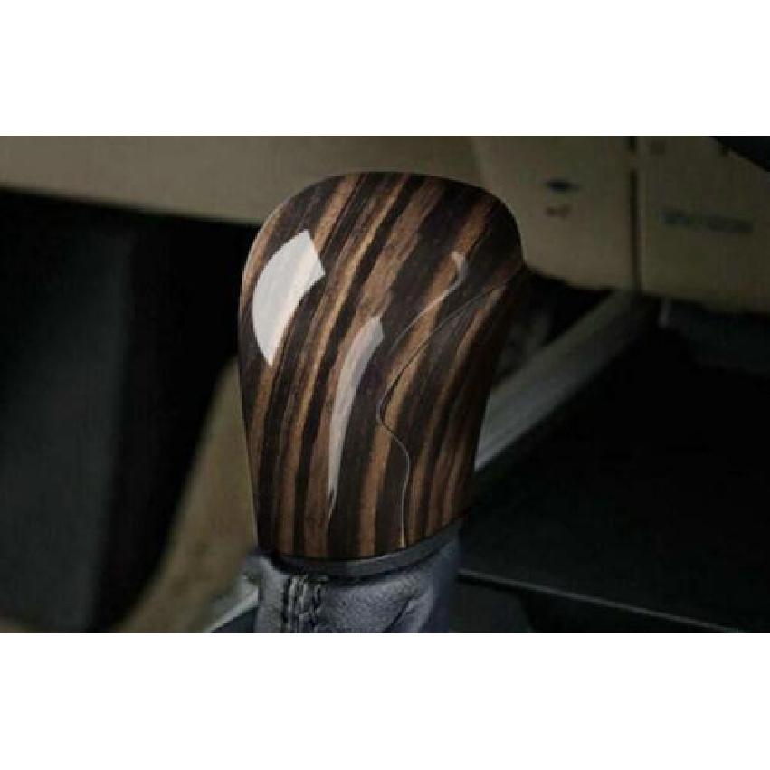 - Wood Grain For Toyota Corolla Cross Console Gear Shift Knob Cover 2pcs