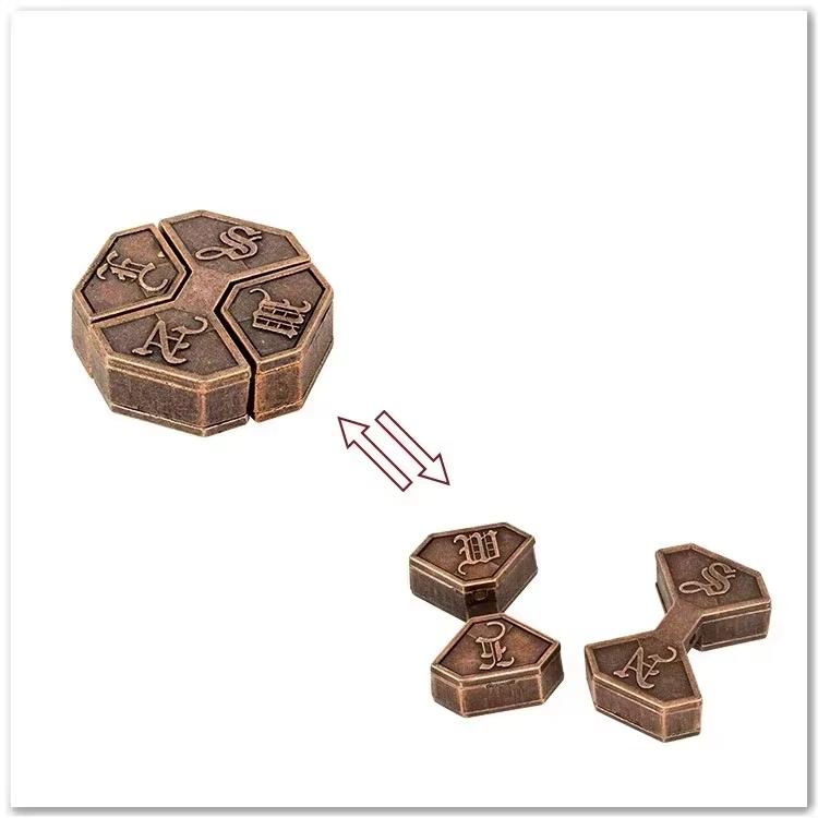 Creative Classic IQ Metal Brain Teaser Magic Baffling Puzzles Game Toys for Children Adults Funny Kids Gifts
