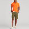 Polo Ralph Lauren SS22 Solid Color Logo Embroidered Half Button Pullover Short Sleeve Polo Shirt Men Tops Orange MNPOKNI1N820669-800