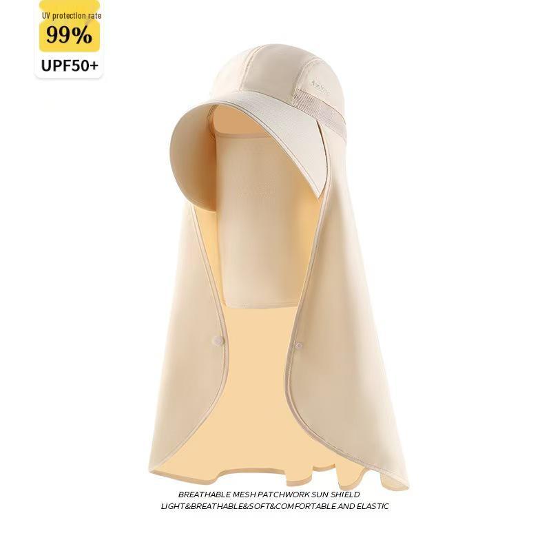 

Women s Sun Hat with Integrated Neck Protection and UV Shield брудно-білий