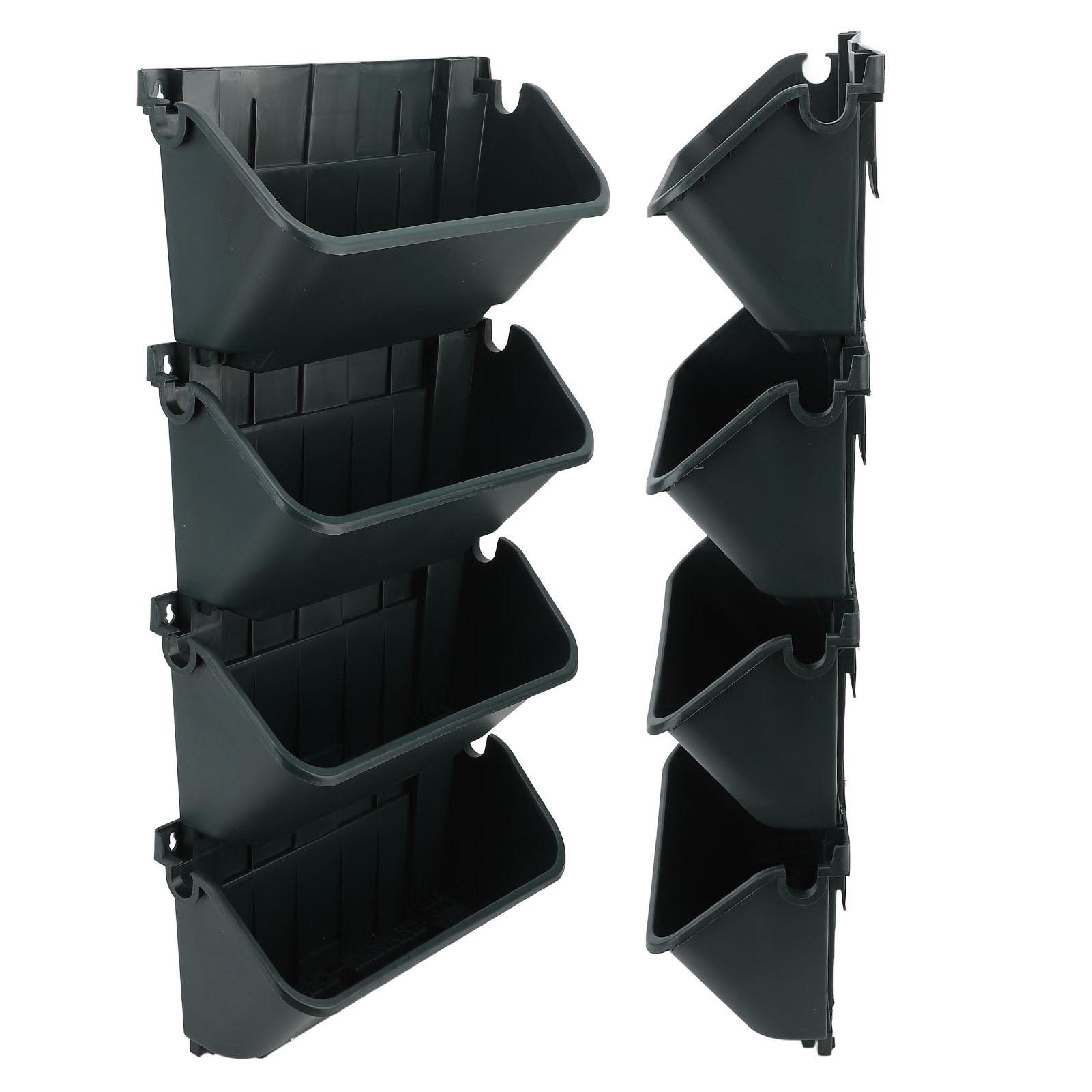 Настенный кашпо, Вертикальный подвесной вертикальный набор настенных кашпо, Вертикальный садовый настенный кашпо Настенный кашпо для помещений и улицы Корзина для растений и цветов для двора Сада