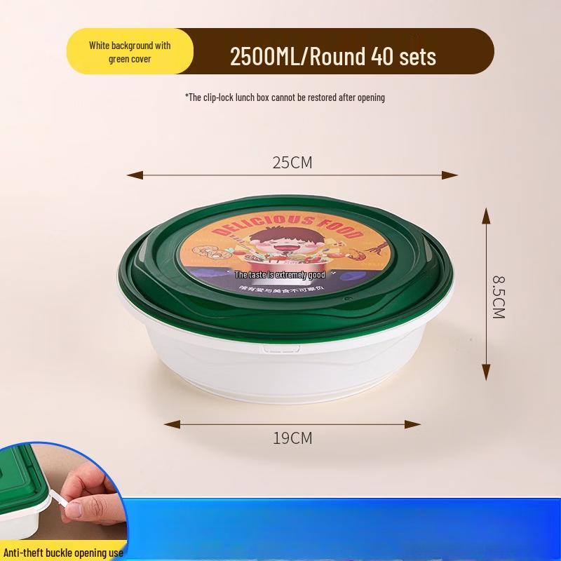 Disposable Anti-Theft Wheat Straw Takeout Container