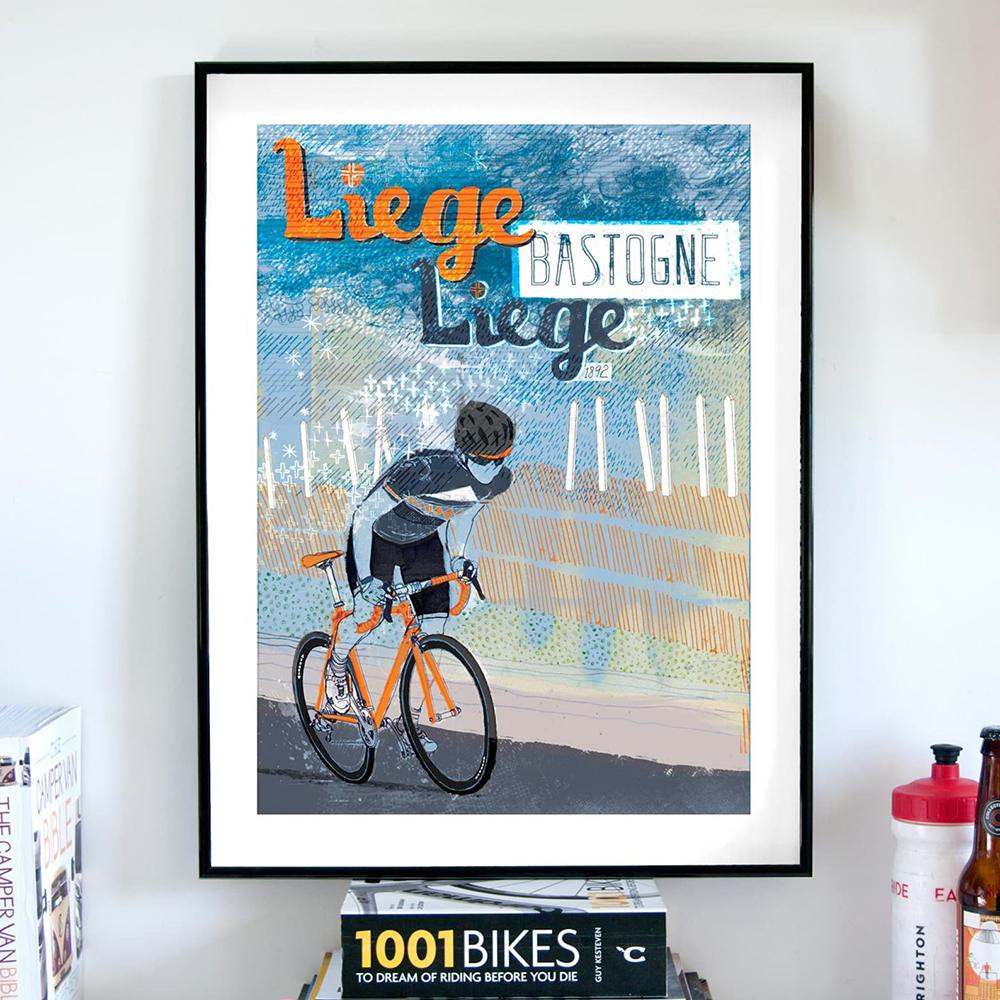 Cycling Race Posters Classic Cycling Monuments Tours Paris Canvas Painting Prints Bike Wall Art Pictures for Home Decoration