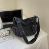 Women's bag new messenger bag women's large-capacity washed denim bag multi-compartment shoulder bag