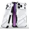 Shockproof Armor Stand Case For iPhone 17 Pro Max Coque iPhone 16 15 14 13 Pro Max Hybrid TPU+PC Hidden Phone Holder Cover