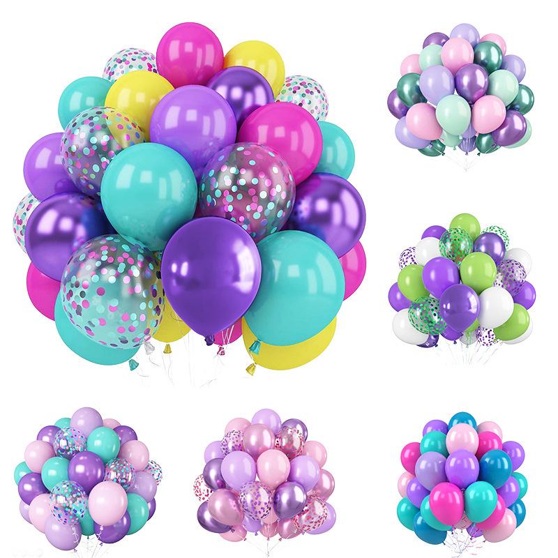 Cross-border Mermaid Sequin Balloon Set - 30pcs Birthday Decoration