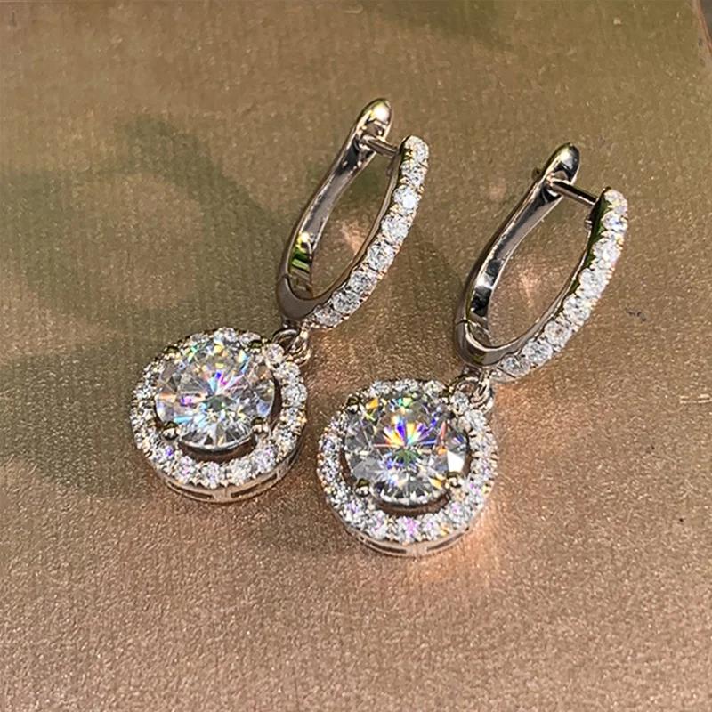 

CAOSHI Graceful Bridal Wedding Jewelry Earrings Luxury Bright Cubic Zirconia Pendant Accessories for Engagement Ceremony Party