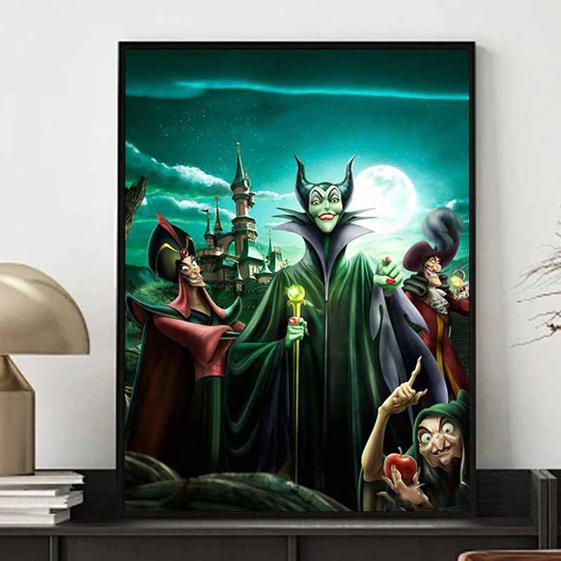 Disney Diamond Painting Villain Team Dark Theme Illustration Cute DIY Rhinestone Mosaic Cross Stitch Kit Embroidery Gift Home Decor