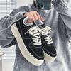 Men's Fall Casual Skateboard Shoes Men Comfortable Black Thick Sole Sneakers Lightweight Versatile Walking Tennis Shoes for Men
