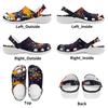 White EVA Clogs with Colorful Print Women Men Breathable Slip On Garden Shoes Beach Pool Bathroom Home Sandals Casual Walking