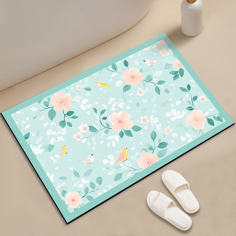 Small Fresh Porch Carpet Entry Door Mat Home Door Mat Living Room Diatom Mud Can Be Cut Into The Door Mat
