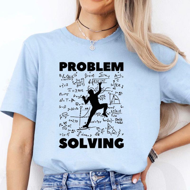 Casual European Fit Rock Climbing Graphic T-Shirt – Loose, Short Sleeve, Fashionable Top