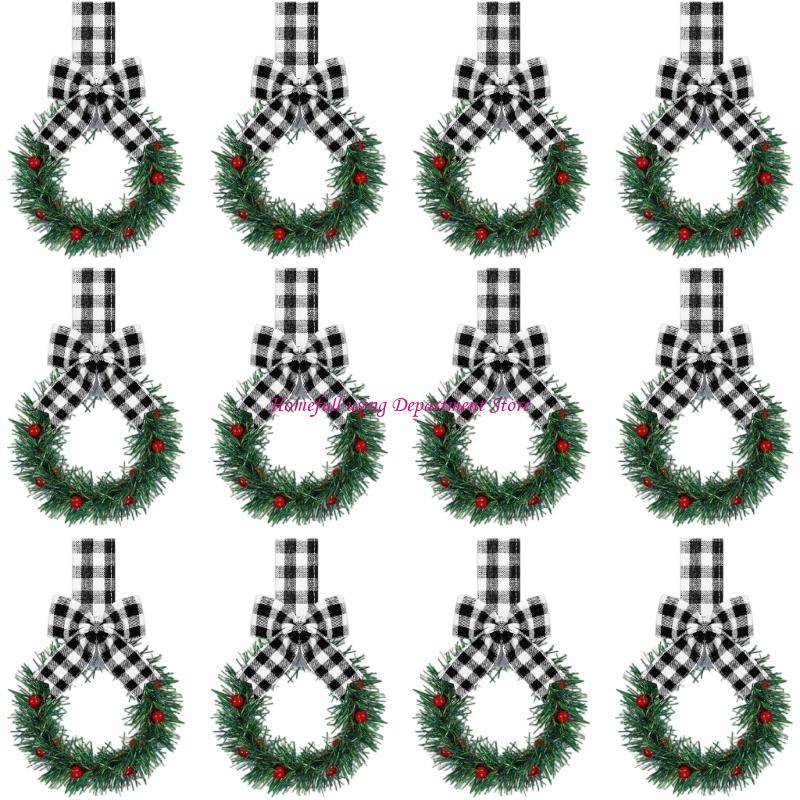 Plastic Bowknot Ribbon Wreath Closet Hangers Holiday Decoration for Home Office