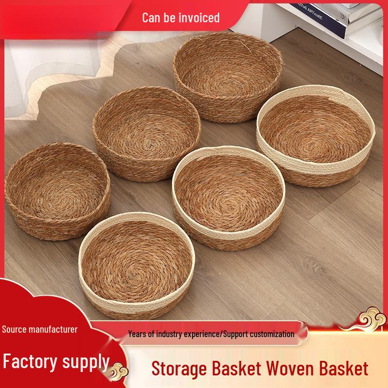 Rattan Decorative Woven Storage Basket for Fruit and Snacks